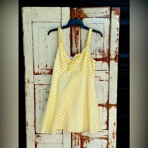 Cute yellow and white summer dress